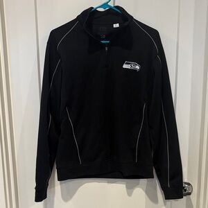 Seattle Seahawks Black Quarter-Zip Pullover